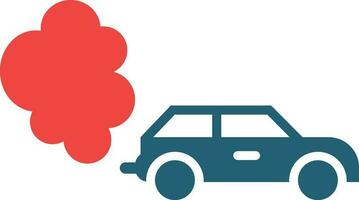 Auto Verschmutzung Glyphe zwei Farbe Symbol zum persönlich und kommerziell verwenden. vektor