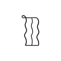 bacon linje stil ikon design vektor