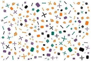 nahtlos Muster mit bunt Konfetti zum Halloween Festival vektor