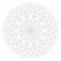 grau Mandala auf Weiß isoliert Hintergrund. Mandala mit Blumen- Muster. Yoga Vorlage vektor