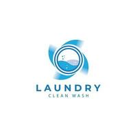Wäsche Kleider Waschen Logo Vektor Symbol Symbol Illustration Design