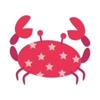 Krabben-Meeresleben-Tier-Symbol vektor