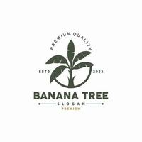 Banane Baum Logo, Banane Baum einfach Silhouette Design, Pflanze Symbol Symbol Vektor Illustration