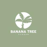 Banane Baum Logo, Banane Baum einfach Silhouette Design, Pflanze Symbol Symbol Vektor Illustration
