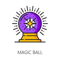 Magie Ball Hexerei Symbol, Kristall Kugel, Kugel vektor