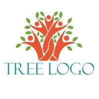 träd ansluta logotyp vektor