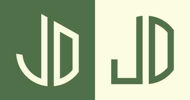 kreativ einfach Initiale Briefe jo Logo Designs bündeln. vektor