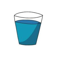 Vektor eben Illustration von Glas von Wasser
