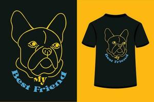 Hund meine Beste Freund Vektor T-Shirt Design.