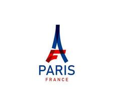 paris eiffel torn ikon, Frankrike resa landmärke vektor