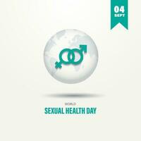 Welt Sexual- Gesundheit Tag September 4 .. Hintergrund Vektor Illustration