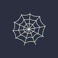 Spinne Netz schwarz Weiß Hintergrund, isoliert Vektor