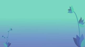 Gradient Blau Pflanzen und Blumen Hintergrund Illustration vektor