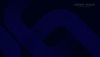 dunkel Blau abstrakt Hintergrund mit glühend Linien. modern glänzend Blau Linien Muster. elegant Grafik Design. futuristisch Technologie Konzept. Vektor Illustration