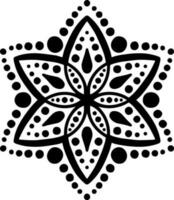 Punkt Gemälde australisch schwarz und Weiß Mandala vektor