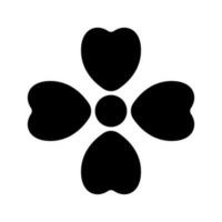 Blume Blütenblatt Symbol Vektor Symbol Design Illustration