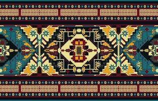 Stammes- Vektor Ornament. nahtlos afrikanisch Muster. ethnisch Teppich mit Sparren. aztekisch Stil. geometrisch Mosaik auf das Fliese, Majolika. uralt Innere. modern Teppich. geo drucken auf textile.ikat Muster