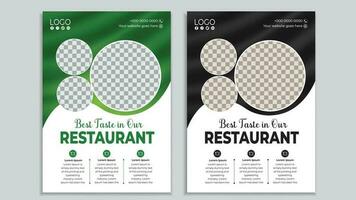 Restaurant Flyer und Essen Sozial Medien Post Design vektor