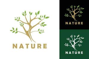 Natur Baum Logo. Baum T-Shirt drucken Design. Vektor Illustrationen.