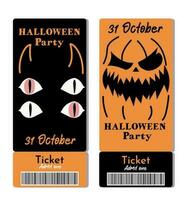 gruselig Halloween Party Werbung Veranstaltung Fahrkarte Vorlage. vektor