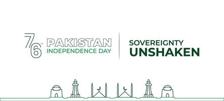 pakistan oberoende dag baner med design vektor