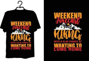 vandring t-shirt design vektor