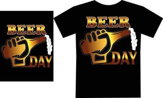 International Bier Tag T- Hemd Design Vektor Datei.