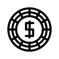 Dollar Tafel Spiel Symbol Vektor Symbol Design Illustration
