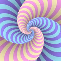 Pastellstrudel-Kreisbewegungs-Illusions-Hintergrund vektor