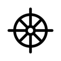 Rad von Dharma Symbol Vektor Symbol Design Illustration