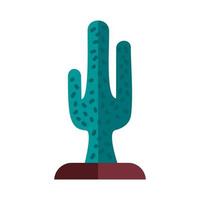 kaktus växt platt stilikon vektor