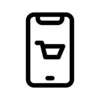 online Einkaufen Symbol Vektor Symbol Design Illustration