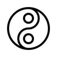 yin och yang ikon vektor symbol design illustration