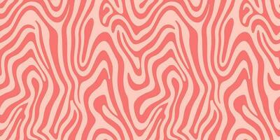 abstrakt Rosa Kurve gestalten nahtlos Muster. einfarbig Zebra Haut Hintergrund. dynamisch Welle Oberfläche Ornament. kreativ Linien Fliese. vektor