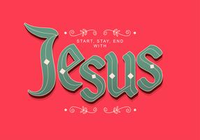 jesus handbokstyp typografi vektor