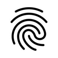 fingeravtryck ikon vektor symbol design illustration