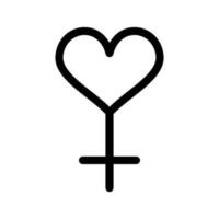 Liebe Frauen Symbol Vektor Symbol Design Illustration