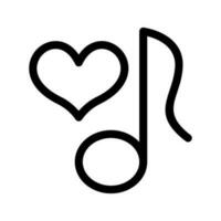 Liebe Musik- Symbol Vektor Symbol Design Illustration