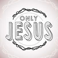 Endast Jesus Hand Lettering vektor