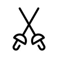 Fechten Schwert Symbol Vektor Symbol Design Illustration