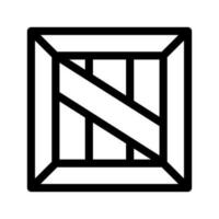 hölzern Box Symbol Vektor Symbol Design Illustration