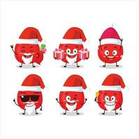 Santa claus Emoticons mit Tomate Karikatur Charakter vektor