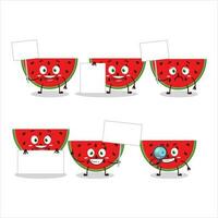 vattenmelon tecknad serie i karaktär föra information styrelse vektor