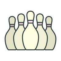 bowling slående seger ikon vektor design mallar