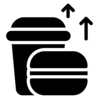 Symbol für Fast-Food-Glyphe vektor