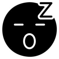 schlafendes Glyphen-Symbol vektor