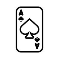 Casino Pokerkarte mit Spaten vektor