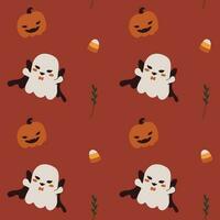 Halloween Hand gezeichnet Vektor Illustration nahtlos Muster. fallen festlich Jahreszeit drucken Textur. minimal dekorativ Hintergrund, zum Hintergrund, Telefon Hintergrund