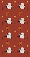 Halloween Hand gezeichnet Vektor Illustration nahtlos Muster. fallen festlich Jahreszeit drucken Textur. minimal dekorativ Hintergrund, zum Hintergrund, Telefon Hintergrund