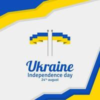 glücklich Unabhängigkeit Tag von Ukraine. August 24. National Urlaub. Vektor Illustration. geeignet zum Gruß Karte, Poster und Banner.